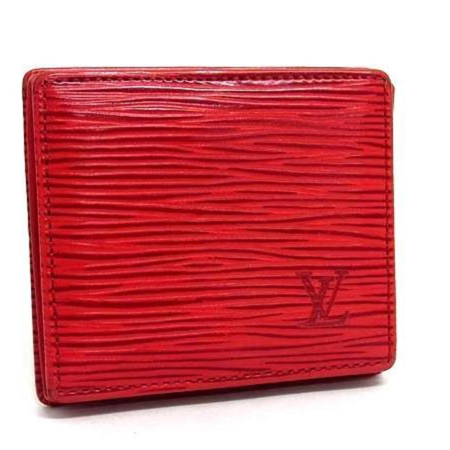Louis Vuitton Louis Vuitton Porte Monnaie Boite Wallet/Coin Case M63697 Castilian Red Epi Leather