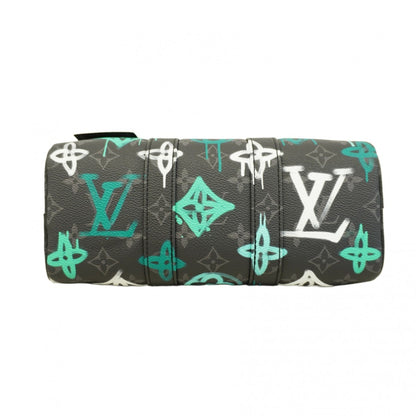 Louis Vuitton Monogram Eclipse Speedy Bandouliere 25 Handbag M21399 Black/Green 2-Way Bag