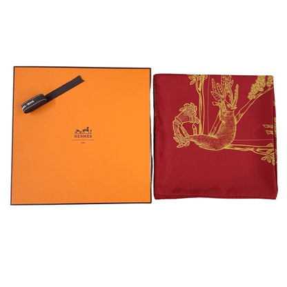 Herms Hermes Carr 90 Animal Alphabet Scarf