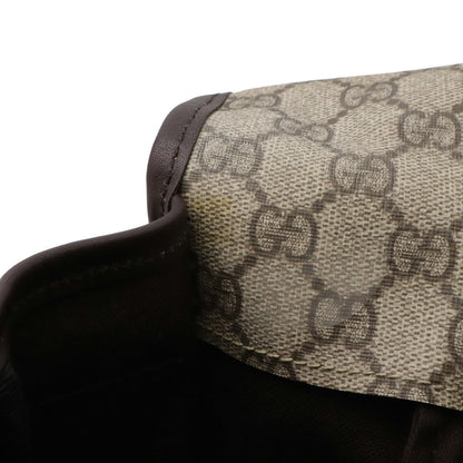 Gucci Gg Supreme Plus Shoulder Bag Pvc Leather Beige Dark Brown 201732