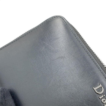 Christian Dior Long Wallet Round Leather 2Ufbc011Xla Black Dior Homme