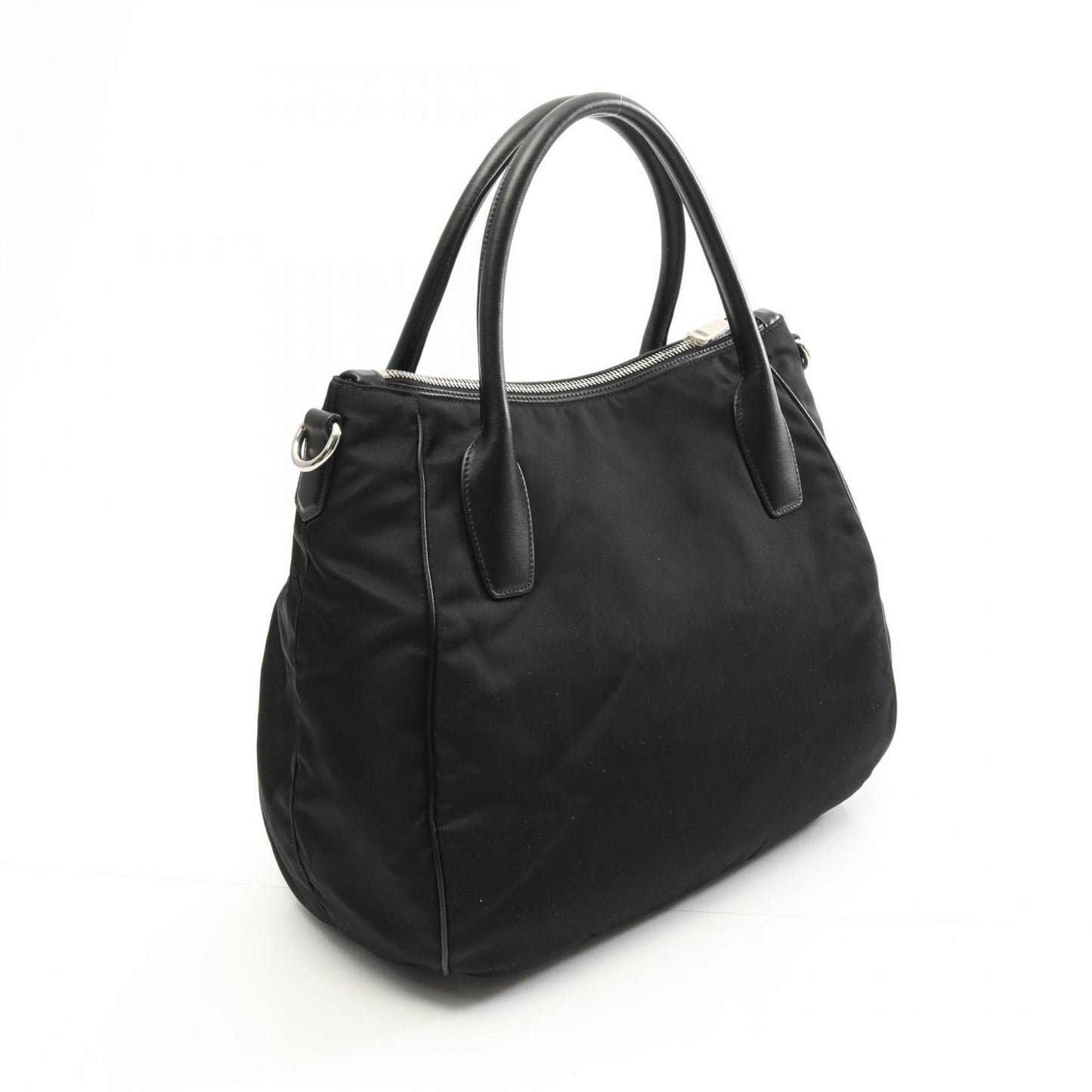 Prada Tessuto + Soft Calf Tote Bag Nylon Leather