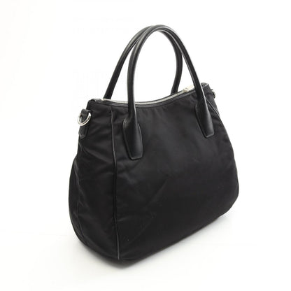 Prada Tessuto + Soft Calf Tote Bag Nylon Leather