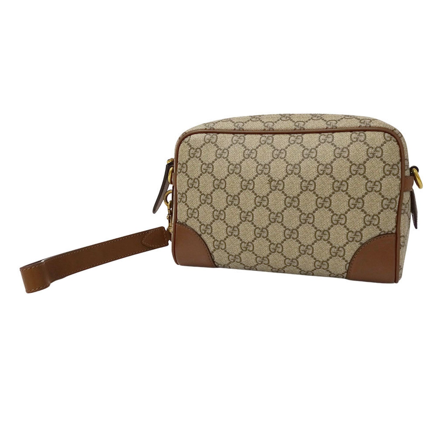 Gucci Gg Supreme Canvas Small Crossbody Bag (821155) In Beige And Brown