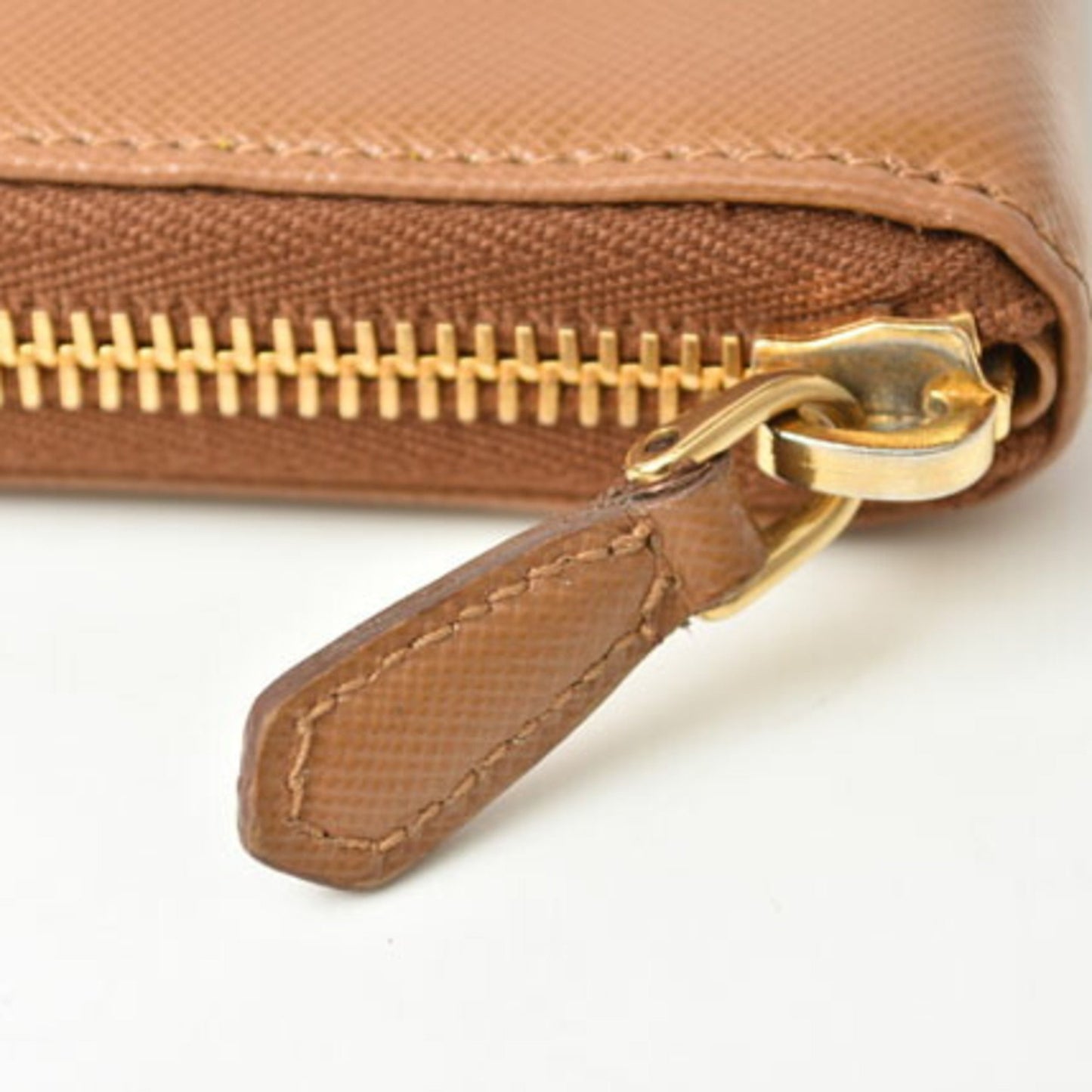 Prada Wallet Prada Long 1M0506 Saffiano Metal Embossed Leather Caramel Caramel