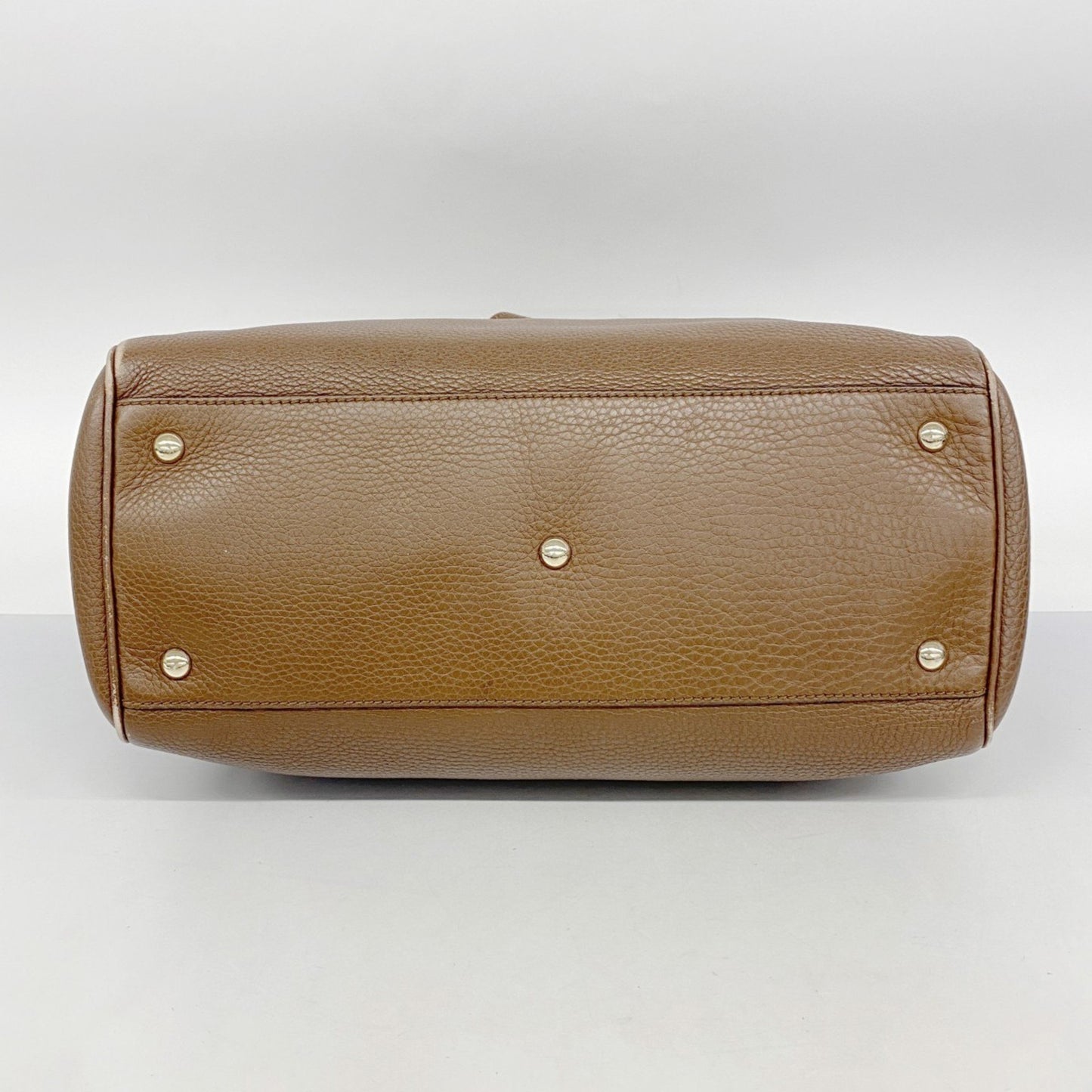 Gucci Bamboo Handbag 323660 Leather Brown Champagne 2-Way Bag