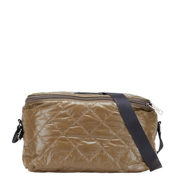 Burberry Logo Plate Shoulder Bag Khaki Black Nylon