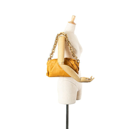 Bottega Veneta The Pouch Chain Shoulder Bag In Camel