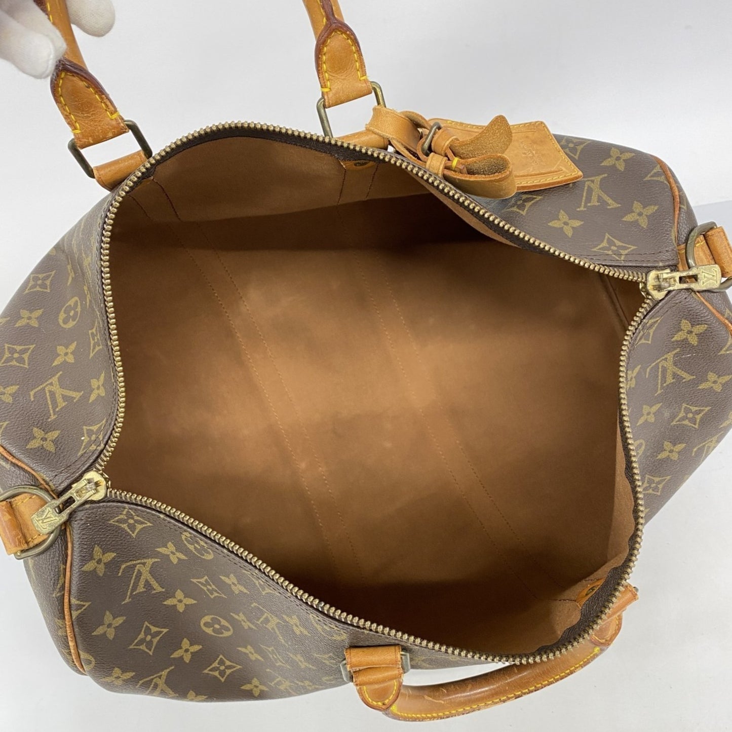 Louis Vuitton Monogram Keepall Bandouliere 45 Boston Bag M41418 Brown