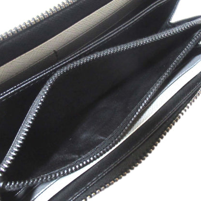 Prada Saffiano Leather Round Zip Long Wallet With Card Slots