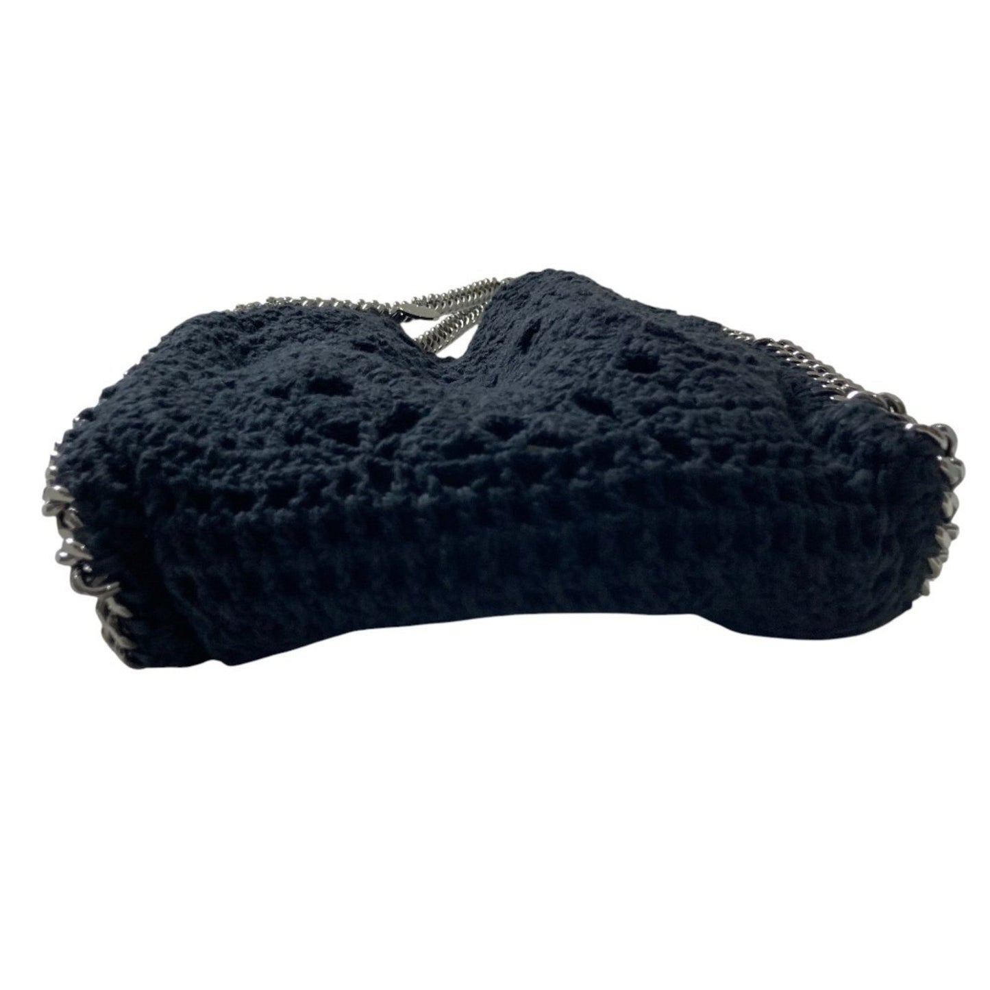 Stella Mccartney Falabella Crochet Knit Handbag/Shoulder Bag In Black