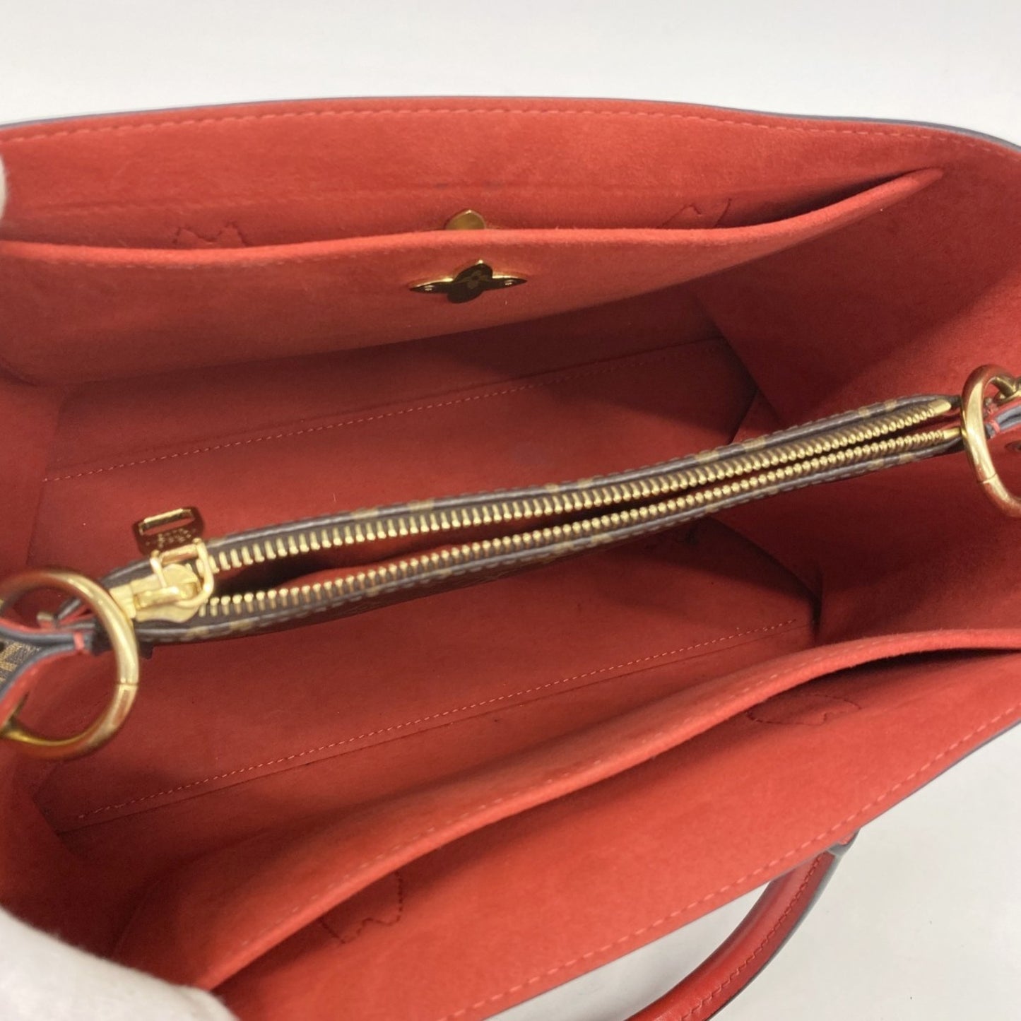 Louis Vuitton Monogram Flower Tote M43553 Brown Coquelicot 2-Way Bag