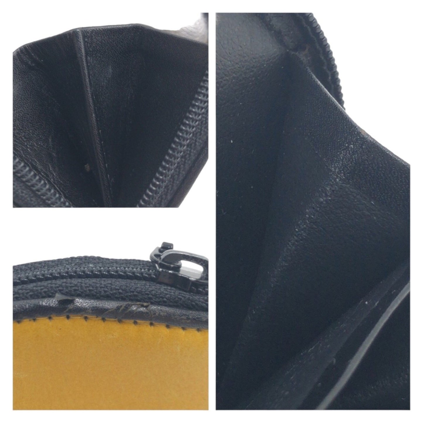Yves Saint Laurent Vintage Ysl Yellow Leather Wallet/Coin Case/Purse