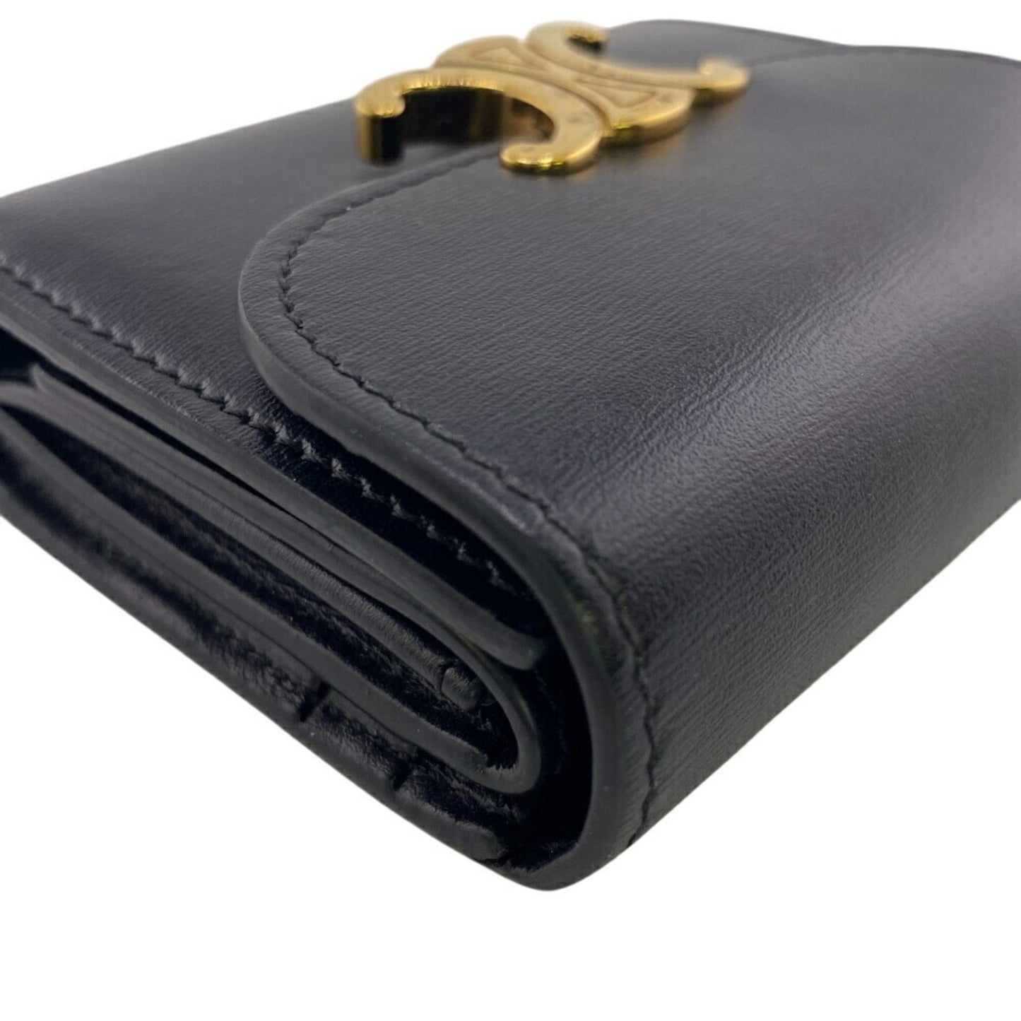 Celine Small Flap Wallet Trifold Black