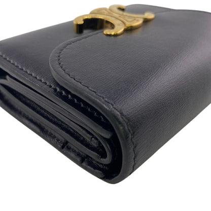 Celine Small Flap Wallet Trifold Black
