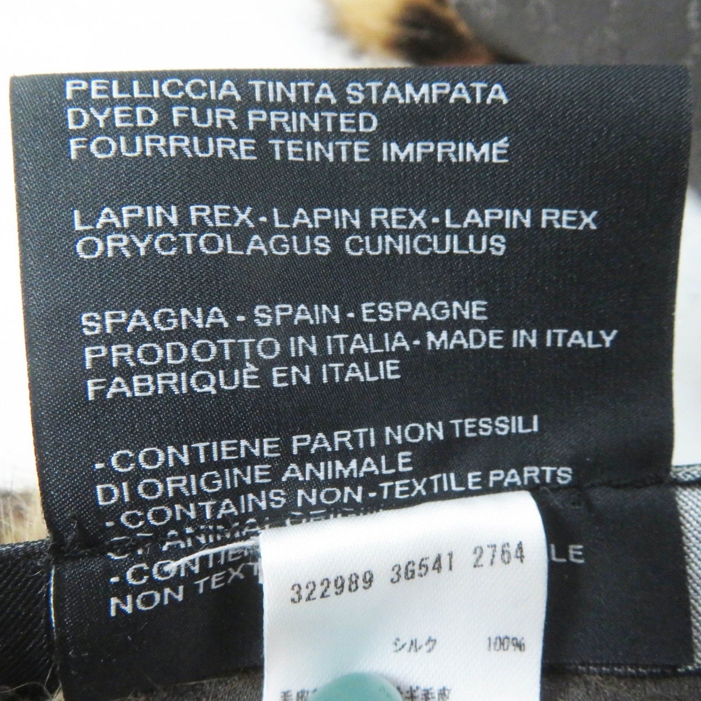 Gucci 322989 Lapin Fur Leopard Print Shawl/Scarf With 100% Silk Lining And Gg Pattern