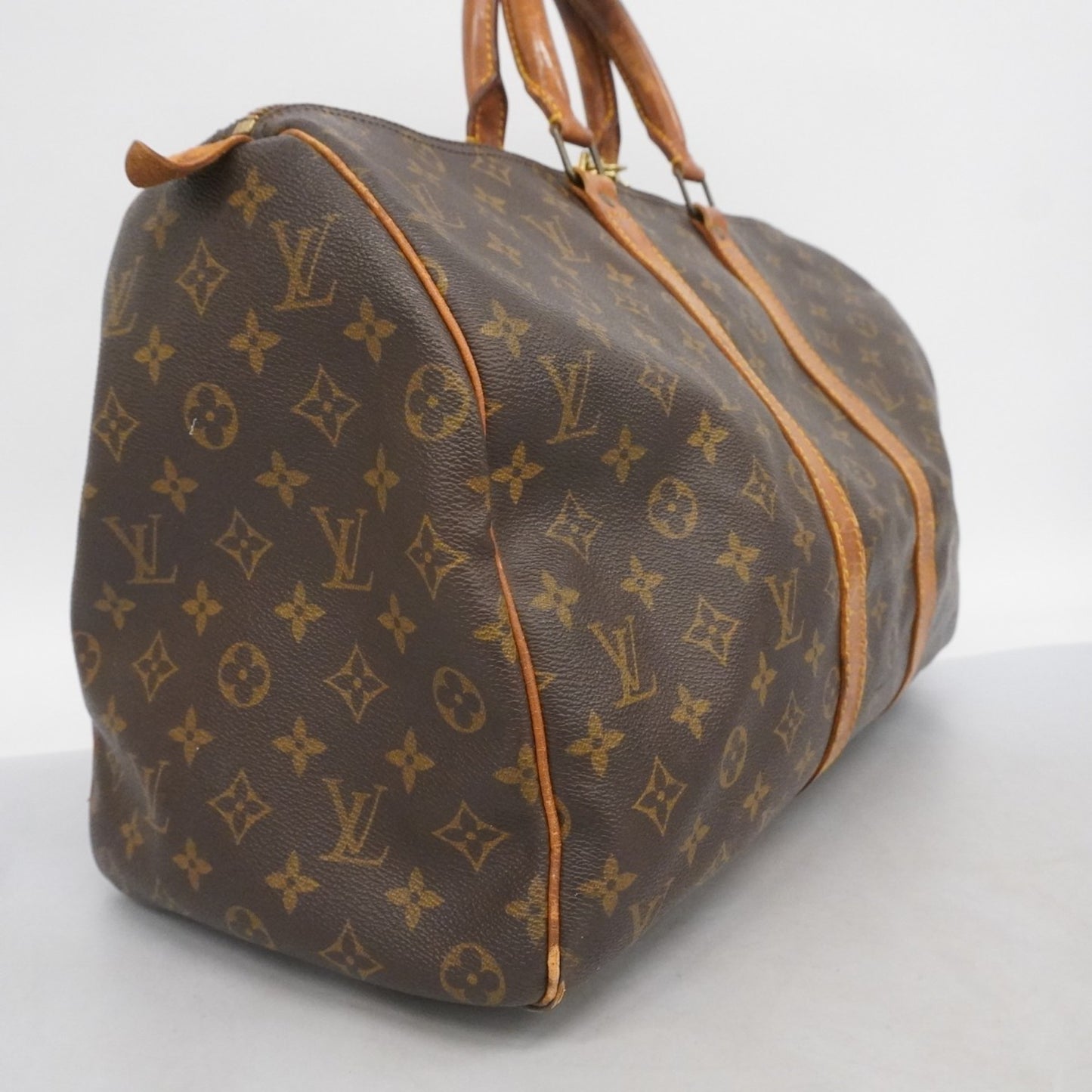 Louis Vuitton Monogram Keepall 45 Boston Bag M41428 Brown