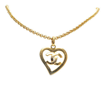 Chanel Heart Motif Coco Mark Chain Pendant Necklace