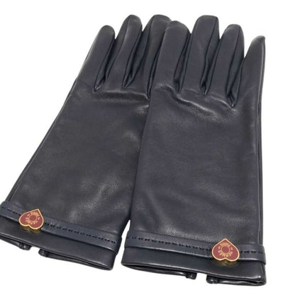 Hermes Dream Love Navy Lambskin Gloves