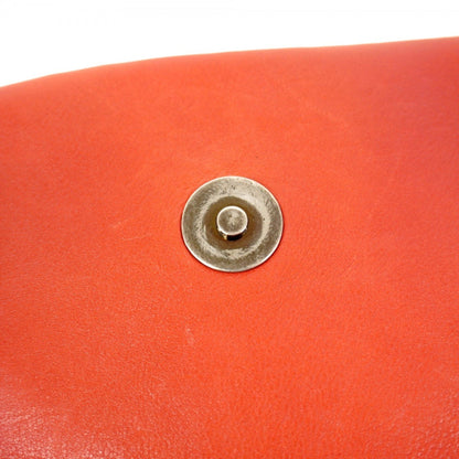 Chanel Shoulder Bag Wild Stitch W Chain Leather Red