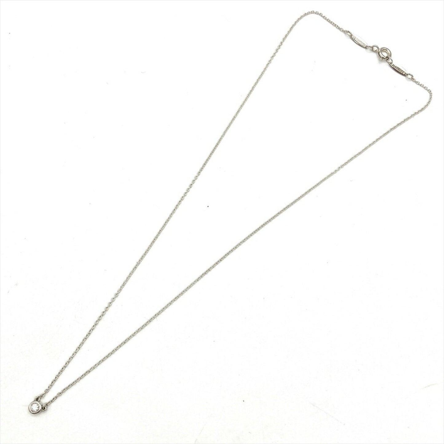 Tiffany & Co. By The Yard Necklace Diamond Sv925 1.6G Silver