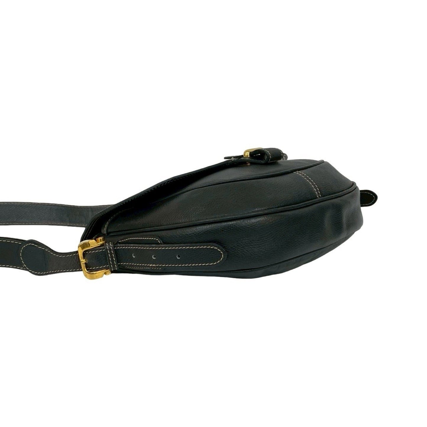 Loewe Vintage Anagram Logo Leather Mini Shoulder Bag/Pochette/Sacoche In Black 21916