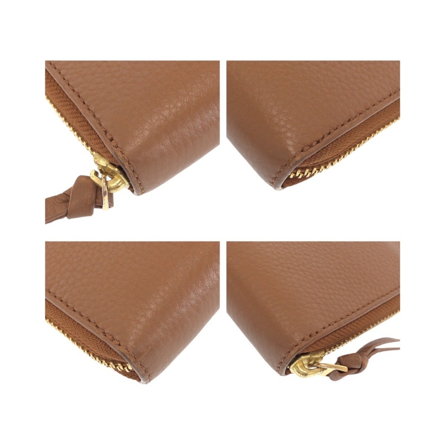 Tory Burch Britain Brown Leather Long Wallet