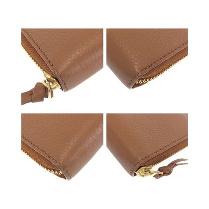 Tory Burch Britain Brown Leather Long Wallet