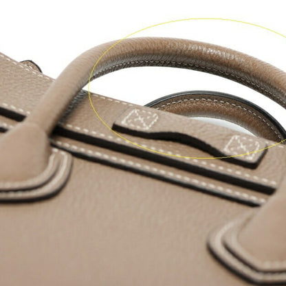 Celine Luggage Nano 189243Dru.09So 168243Dru.09So Drummed Calfskin Suri (Greige) S-157230