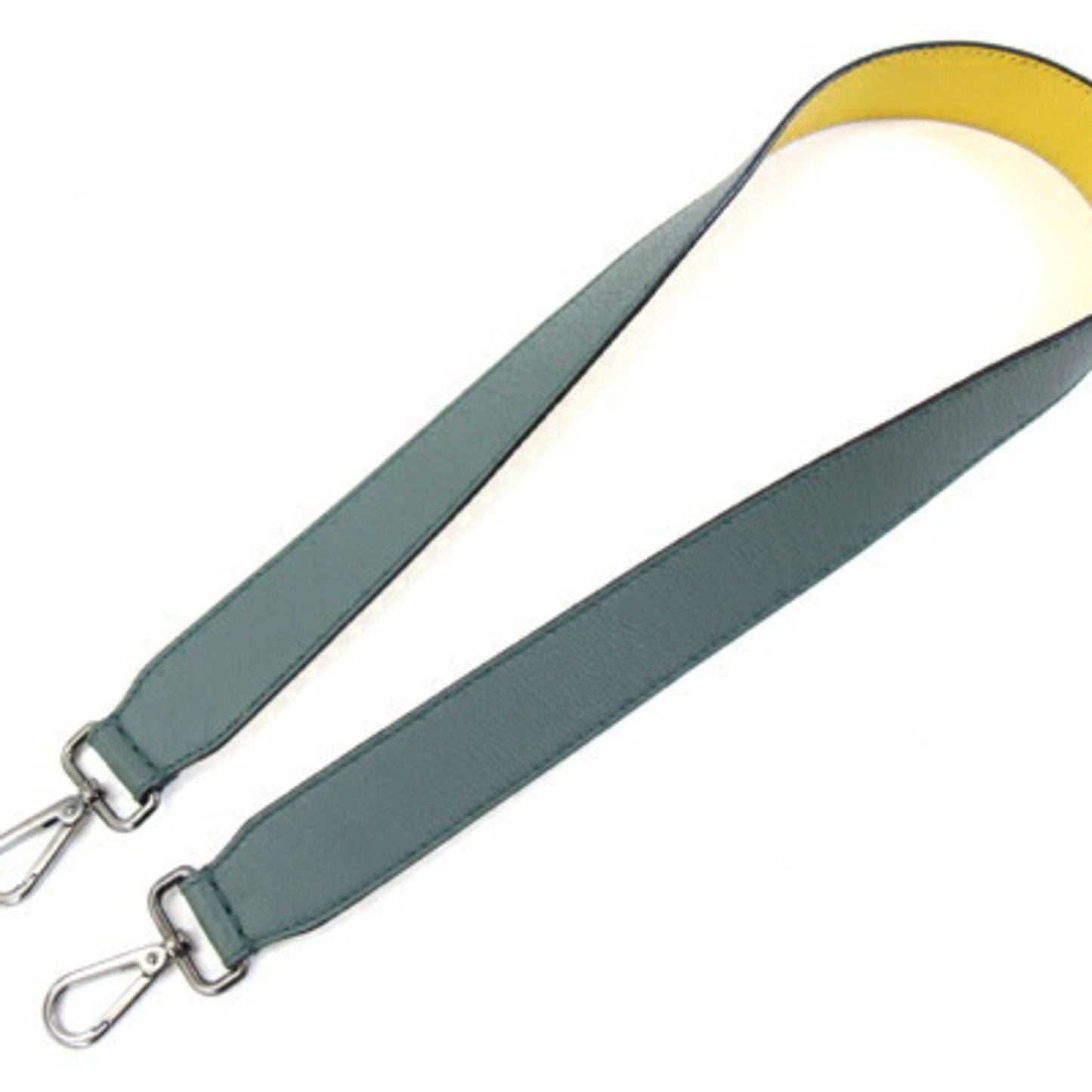 Fendi Shoulder Strap You Smoky Blue Green Yellow Leather Bag Replacement