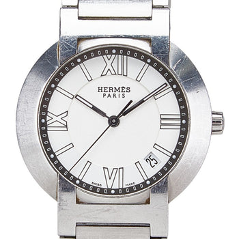 Hermes Nomade Watch No1.710 Kinetic White Dial Stainless Steel