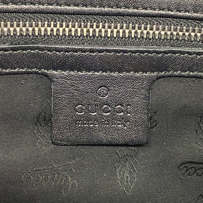 Gucci Shoulder Bag Guccissima 232962 Leather Black Gold