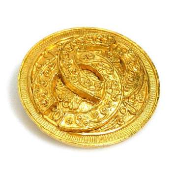 Chanel Brooch Coco Mark Metal Gold