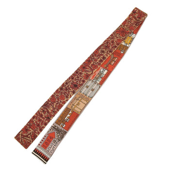 Louis Vuitton Louis Vuitton Bandeau Bb Scarf Judelouis M70856 Silk Brown/Red Rt0138