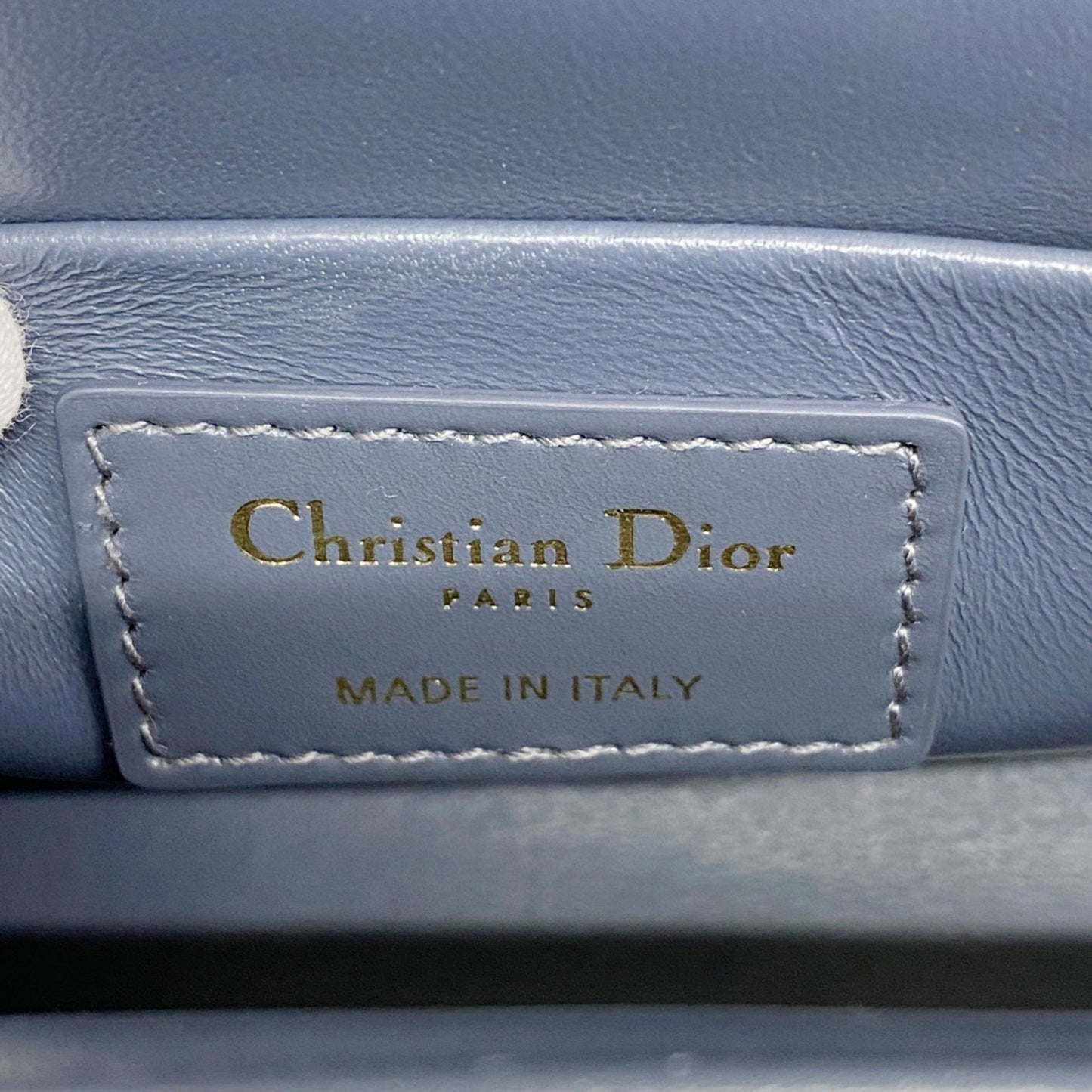 Christian Dior Montaigne Leather Shoulder Bag In Smoky Blue