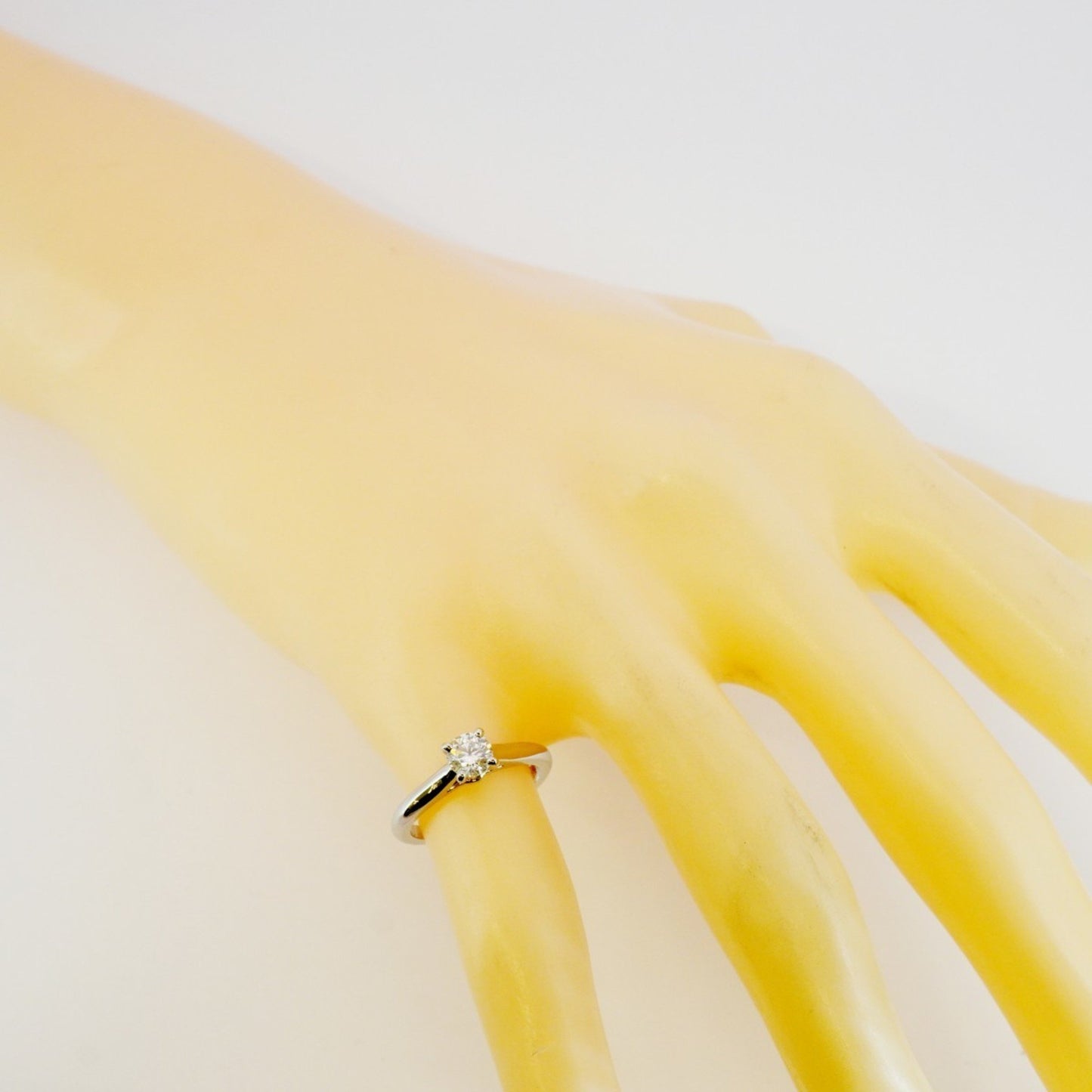 Cartier Solitaire Ring 1Pd Pt950 Platinum Diamond 0.34Ct #46