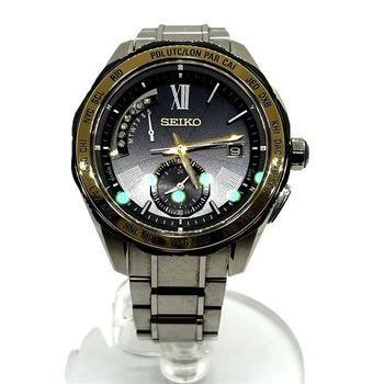 Seiko 8B54-Obgo/Saga186 Brightz Solar Quartz Date Watch