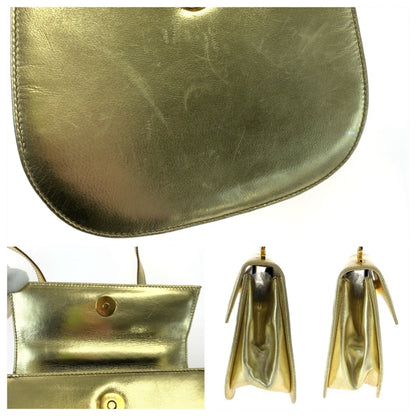 Salvatore Ferragamo Vintage Gancini Gold Hardware Leather Metallic P213151 Shoulder Bag Crossbody