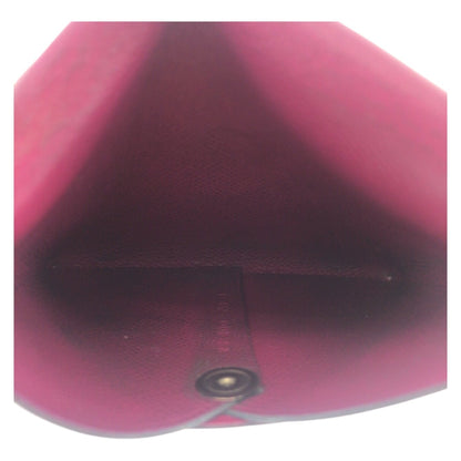 Hermes Bastia Purple Silver Hardware Chevre Wallet/Coin Case