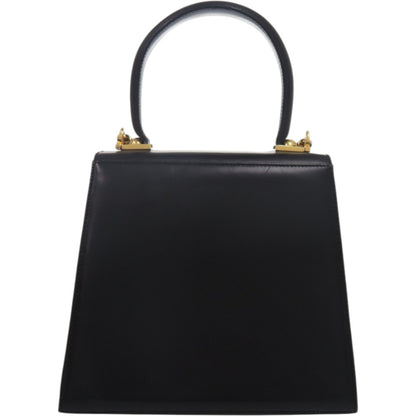 Salvatore Ferragamo Gancini Aq-212193 Leather Black Handbag 0608