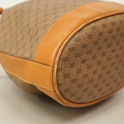 Gucci Micro Gg 001 86 0533 Shoulder Bag In Brown Leather