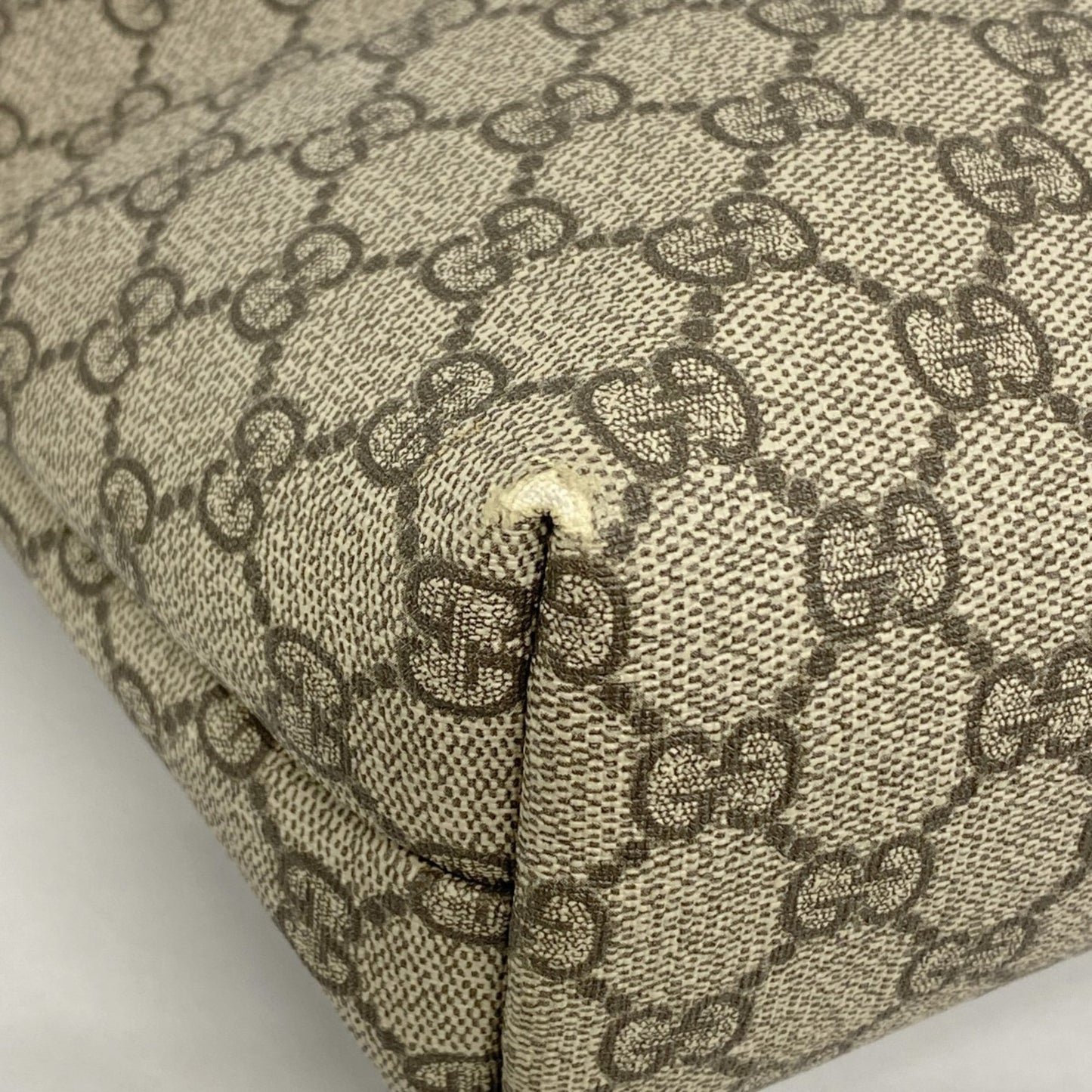 Gucci Gg Supreme Tote Bag 211138 Brown White