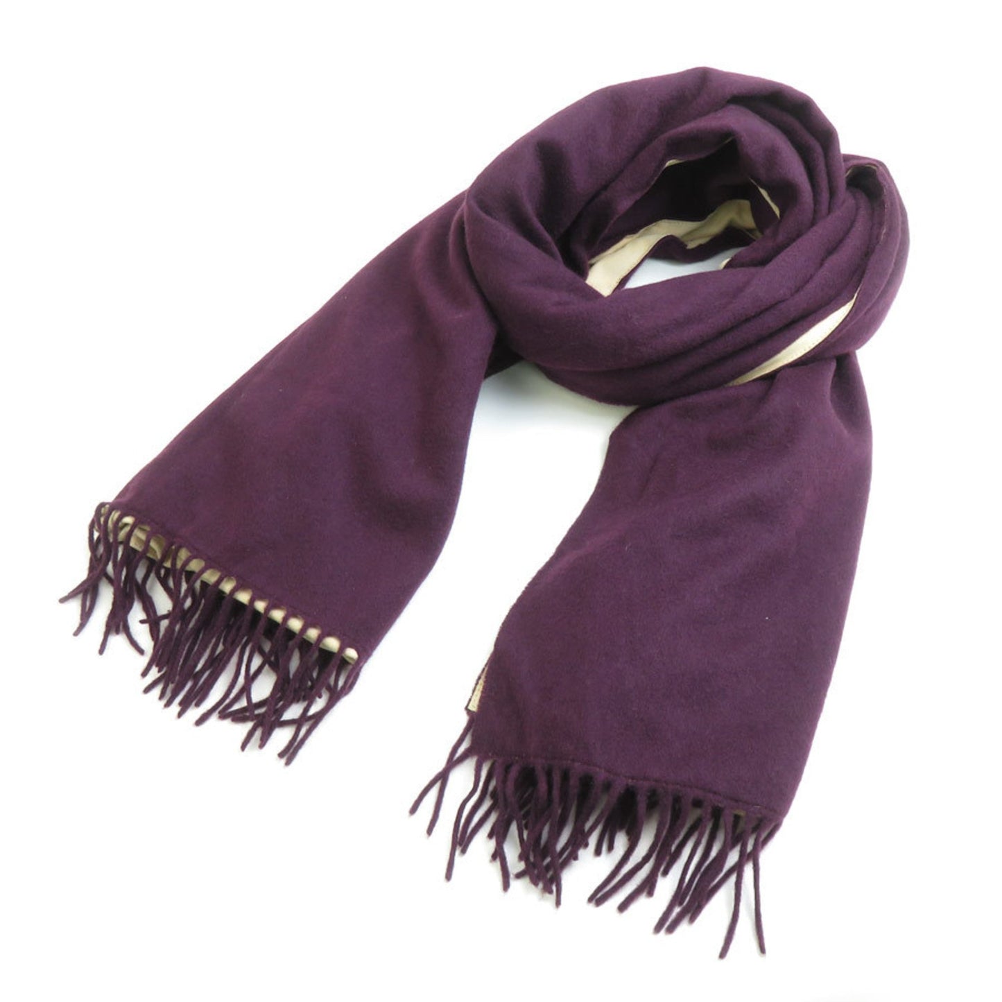 Loewe Scarf Shawl Cashmere Goat Purple Beige