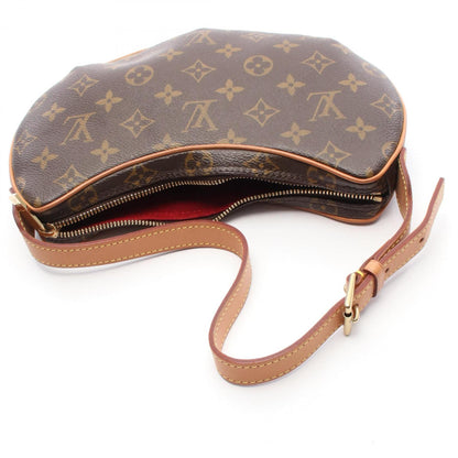 Louis Vuitton Pochette Croissant Shoulder Bag In Coated Canvas And Leather With Monogram Design