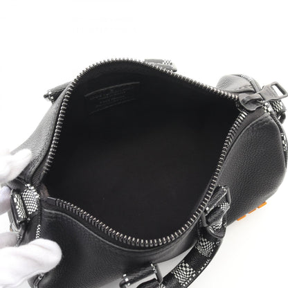 Louis Vuitton City Keepall Xs Handbag Leather Coated Canvas Damier Distorted