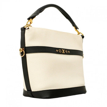 Louis Vuitton Cruiser Pm Handbag M57813 Ivory Black 2-Way Bag