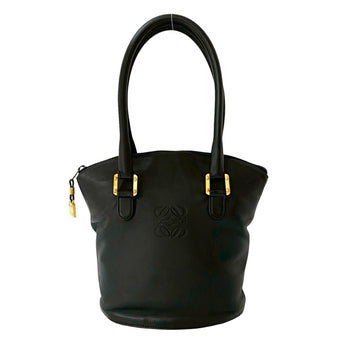 Loewe Anagram Logo Embossed Leather Mini Tote Bag In Black