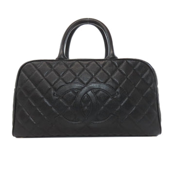 Chanel Matelasse Coco Mark Gold Hardware Boston Bag In Grained Calfskin