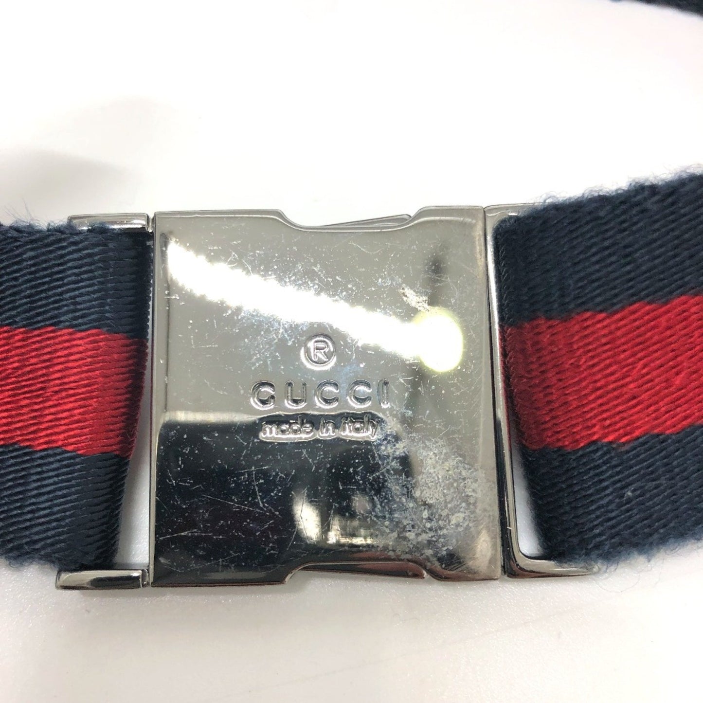 Gucci 28566 Gg/Logo Bag Waist Pouch Red Silverhardware