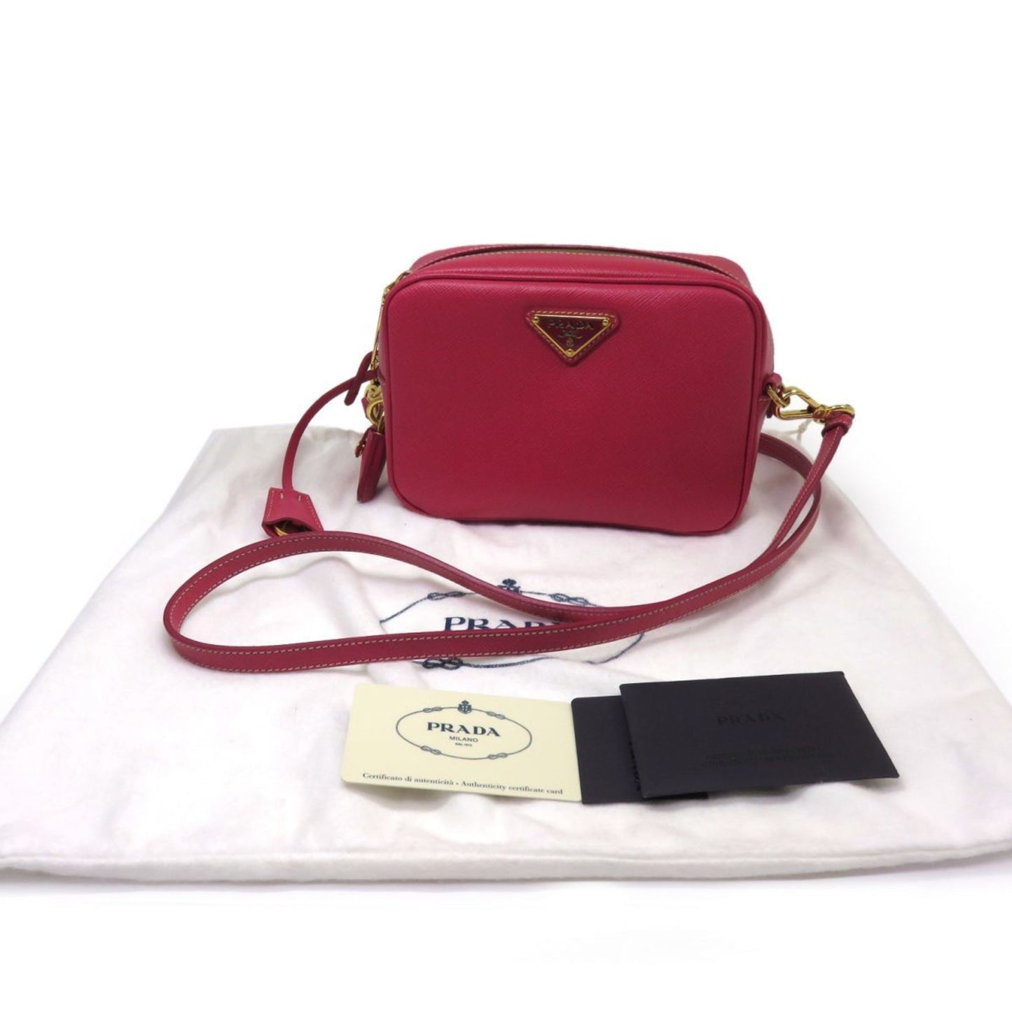 Prada Prada Triangle Saffiano Shoulder Bag